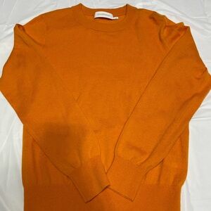 Zimmermann Vibrant Orange Crewneck Sweater 100% Cashmere
